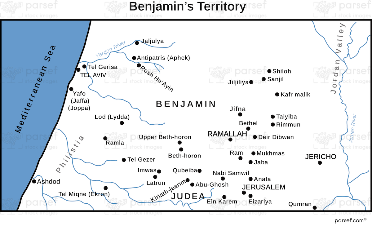 Benjamin’s Territory Map bible map