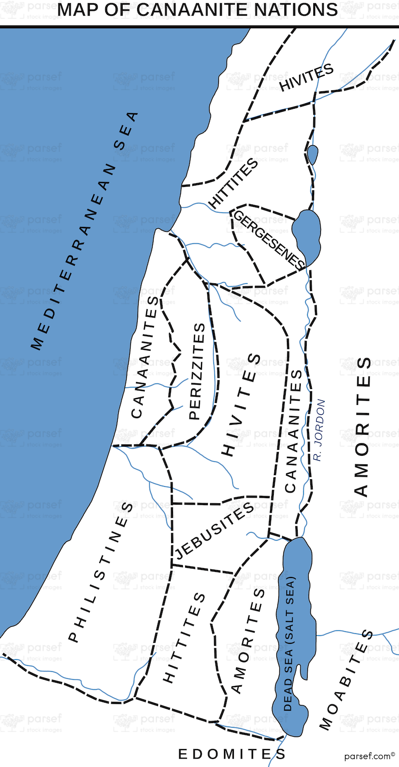 Canaanite Nations Map bible map