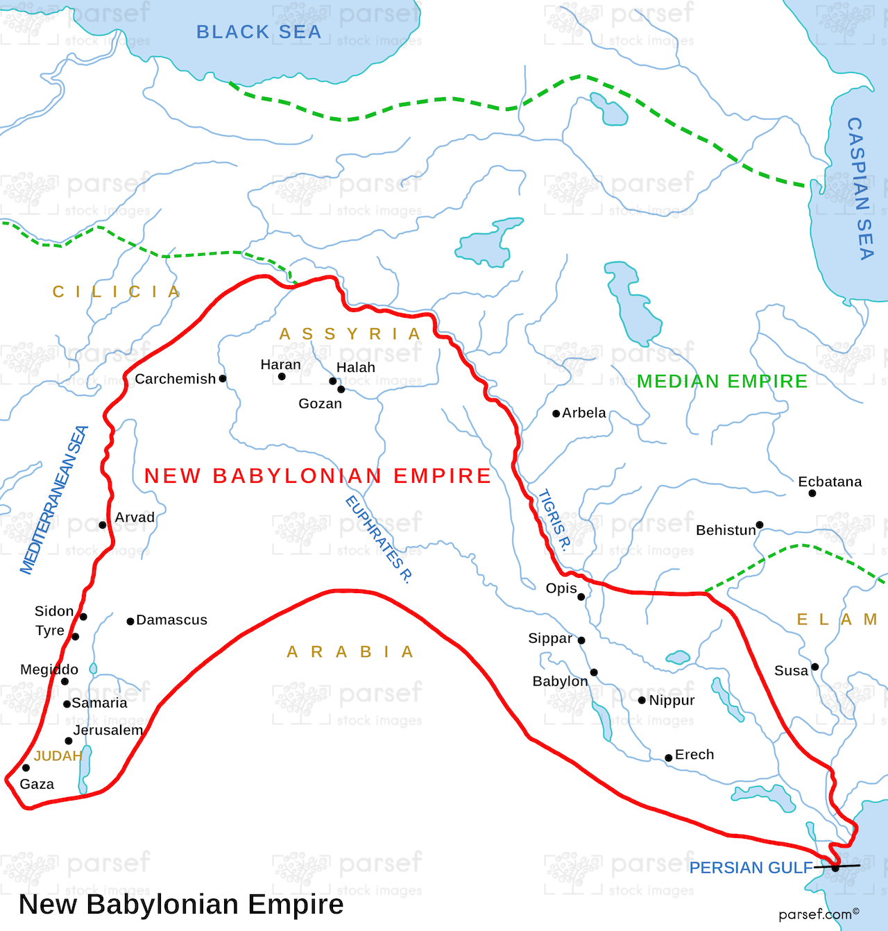 Ezekiel New Babylonian Empire Map bible map